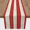 Red & White Stripes With Distressing Indoor/Outdoor Table Runner